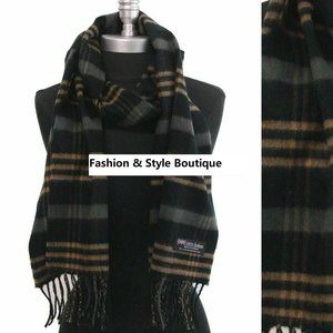 Mens Winter Plaid Soft 100% CASHMERE SCARF